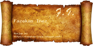 Fazekas Inez névjegykártya